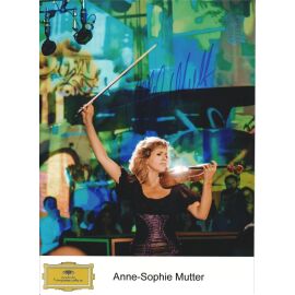 Autogramm Geige | Anne-Sophie MUTTER | 2000er Foto (Konzert Color XL) Deutsche Grammophon