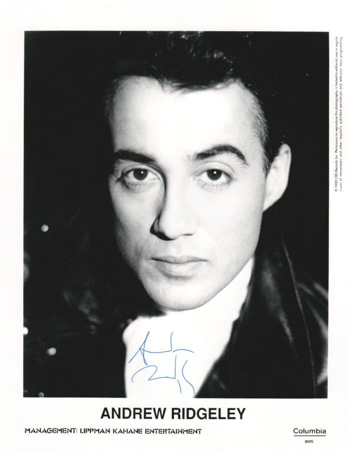 Autogramm Pop (UK) | Andrew RIDELEY (Wham) | 1990 Foto (Portrait SW XL) Columbia