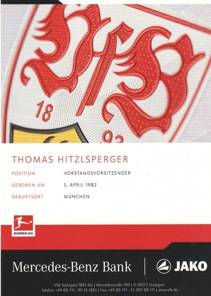 Autogramm Fussball | VfB Stuttgart | 2021 | Thomas HITZLSPERGER