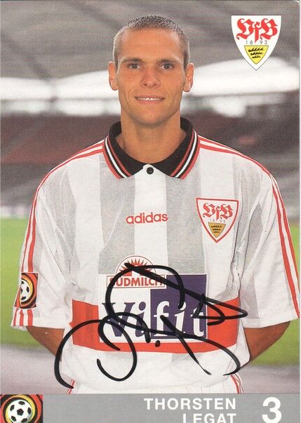 Autogramm Fussball | VfB Stuttgart | 1996 rot | Thorsten LEGAT