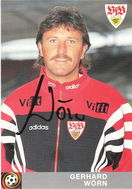 Autogramm Fussball | VfB Stuttgart | 1996 rot | Gerhard WÖRN