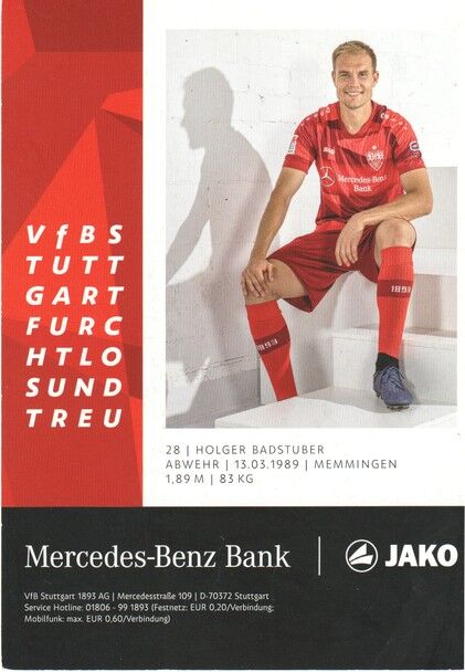 Autogramm Fussball | VfB Stuttgart | 2019 | Holger BADSTUBER