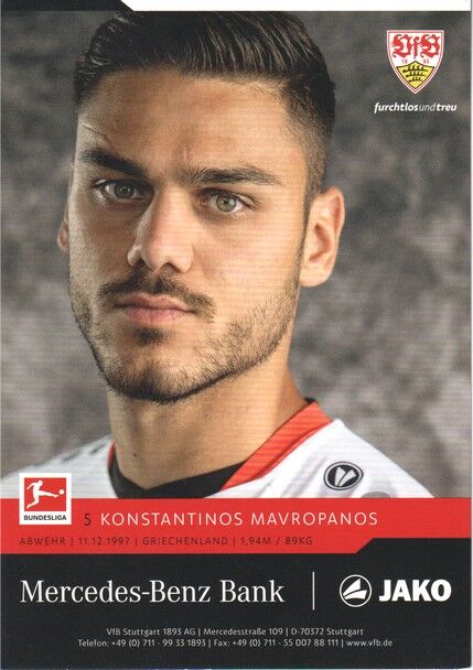 Autogramm Fussball | VfB Stuttgart | 2021 | Konstantinos MAVROPANOS