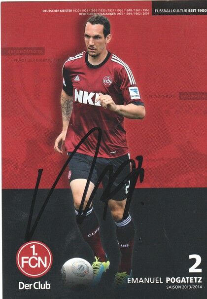 Autogramm Fussball | 1. FC Nürnberg | 2013 | Emanuel POGATETZ