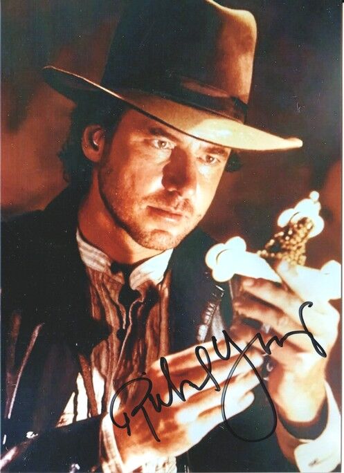 Autogramm Film (USA) | Richard YOUNG | 1989 Foto (Filmszene Color XM) "Indiana Jones"