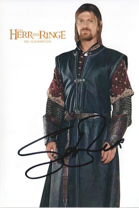 Autogramm Film (UK) | Sean BEAN | 2001 Foto (Portrait Color XM) "Lord Of The Rings"