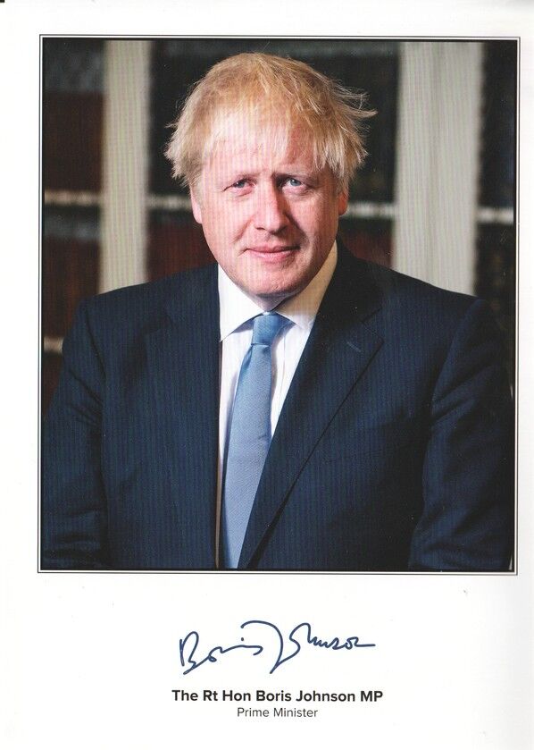 Autogramm Politik | UK | Boris JOHNSON | 2021 Druck (Portrait Color XM) + Schreiben