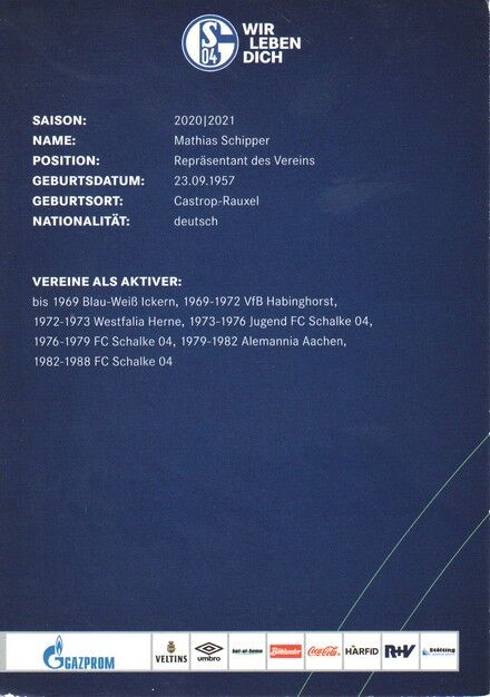 Autogramm Fussball | FC Schalke 04 | 2020 | Michael BÜSKENS