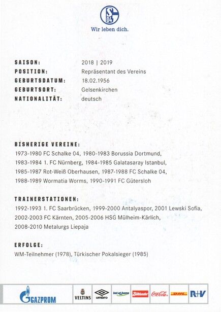 Autogramm Fussball | FC Schalke 04 | 2018 | Rüdiger ABRAMCZYK