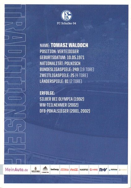 Autogramm Fussball | FC Schalke 04 | 2022 TM | Tomasz WALDOCH