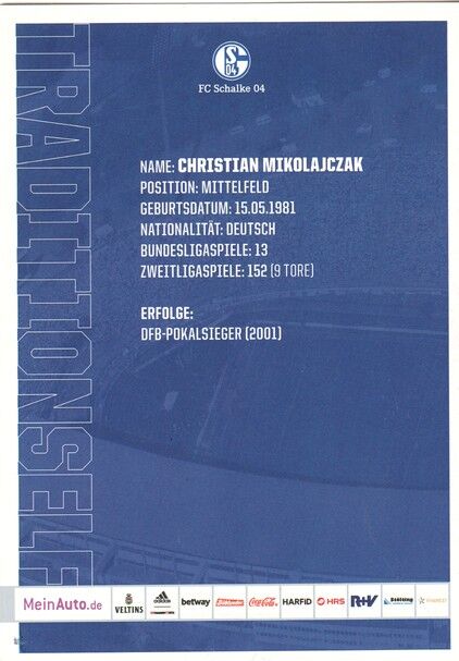 Autogramm Fussball | FC Schalke 04 | 2022 TM | Christian MIKOLAJCZAK