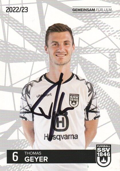 Autogramm Fussball | SSV Ulm 1846 | 2022 | Thomas GEYER
