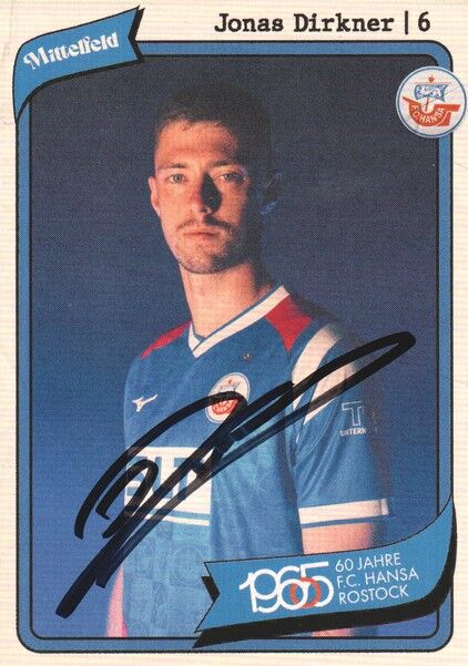 Autogramm Fussball | Hansa Rostock | 2025 | Jonas DIRKNER