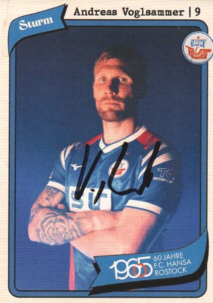 Autogramm Fussball | Hansa Rostock | 2025 | Andreas VOGLSAMMER