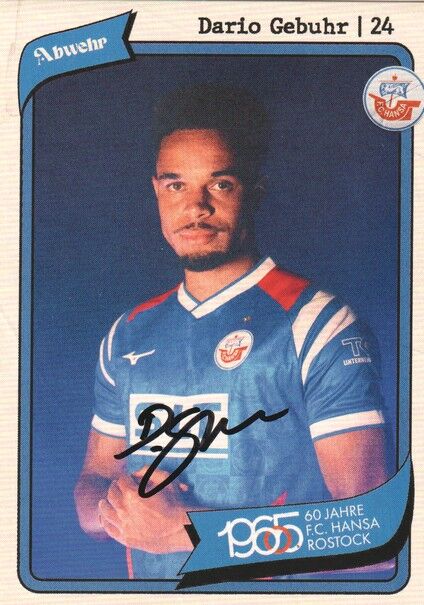 Autogramm Fussball | Hansa Rostock | 2025 | Dario GEBUHR