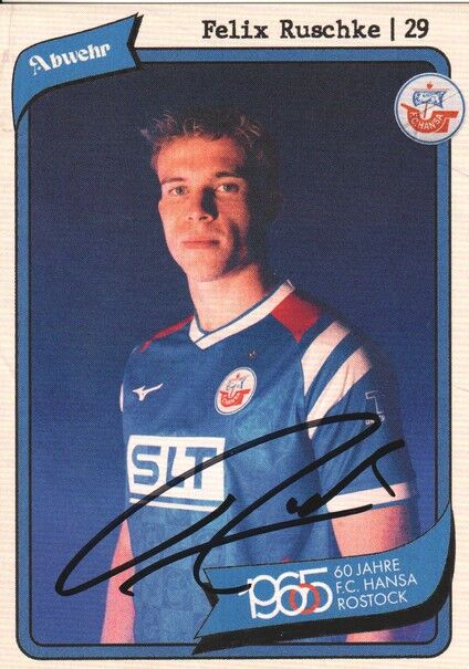 Autogramm Fussball | Hansa Rostock | 2025 | Felix RUSCHKE