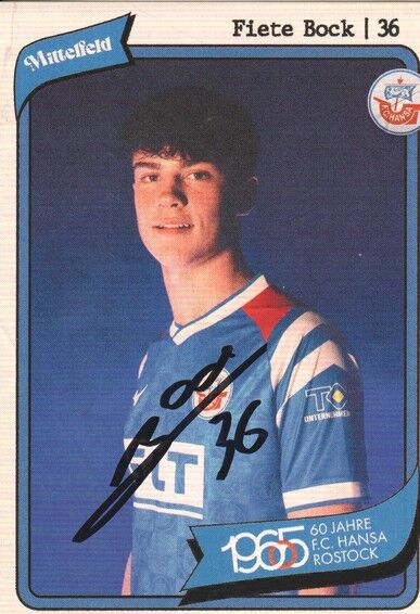 Autogramm Fussball | Hansa Rostock | 2025 | Fiete BOCK