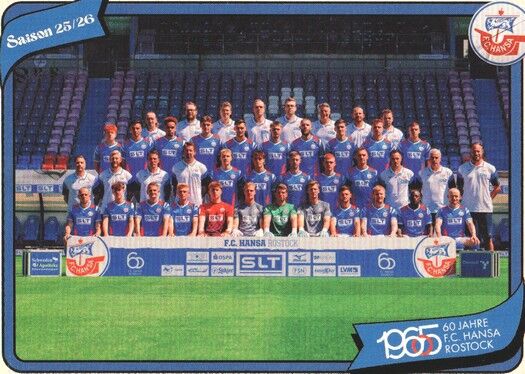 Mannschaftskarte Fussball | Hansa Rostock | 2025
