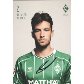 Autogramm Fussball | SV Werder Bremen | 2025 | Olivier DEMAN