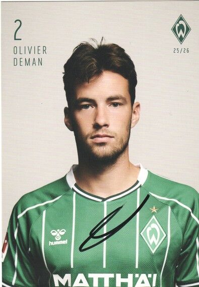 Autogramm Fussball | SV Werder Bremen | 2025 | Olivier DEMAN