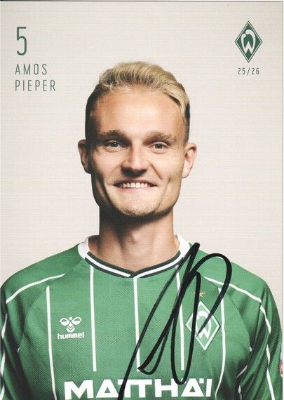 Autogramm Fussball | SV Werder Bremen | 2025 | Amos PIEPER