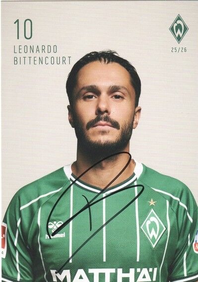 Autogramm Fussball | SV Werder Bremen | 2025 | Leonardo BITTENCOURT