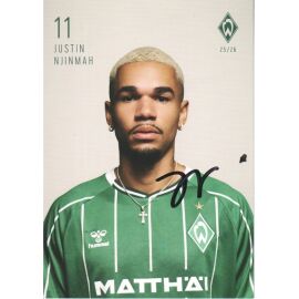 Autogramm Fussball | SV Werder Bremen | 2025 | Justin NJINMAH