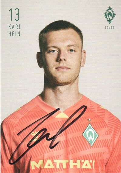 Autogramm Fussball | SV Werder Bremen | 2025 | Karl HEIN