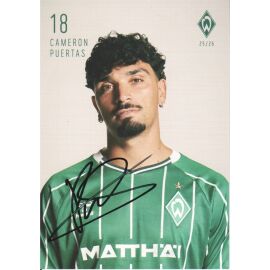 Autogramm Fussball | SV Werder Bremen | 2025 | Cameron PUERTAS