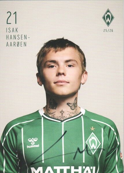 Autogramm Fussball | SV Werder Bremen | 2025 | Isak HANSEN-AAROEN