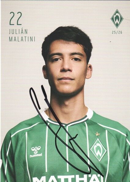 Autogramm Fussball | SV Werder Bremen | 2025 | Julian MALATANI