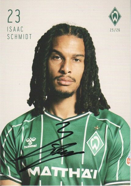 Autogramm Fussball | SV Werder Bremen | 2025 | Isaac SCHMIDT