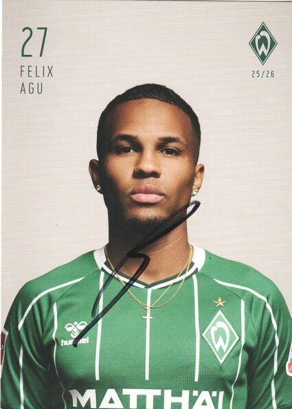 Autogramm Fussball | SV Werder Bremen | 2025 | Felix AGU