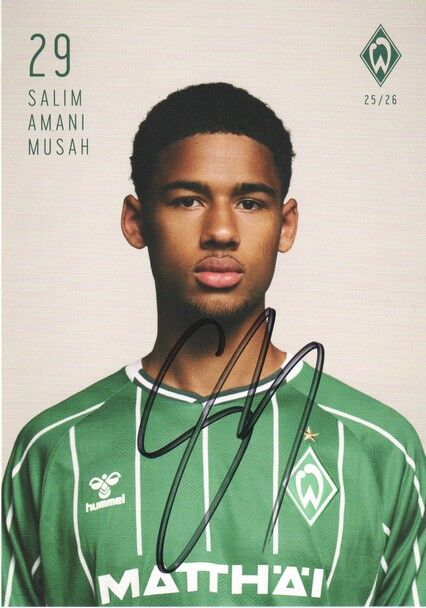 Autogramm Fussball | SV Werder Bremen | 2025 | Salim AMANI MUSAH