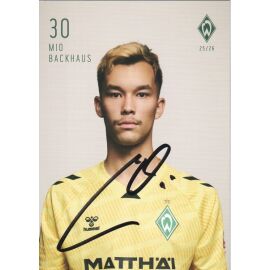 Autogramm Fussball | SV Werder Bremen | 2025 | Mio BACKHAUS