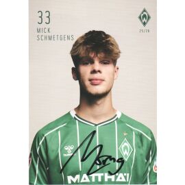 Autogramm Fussball | SV Werder Bremen | 2025 | Mick SCHMETGENS