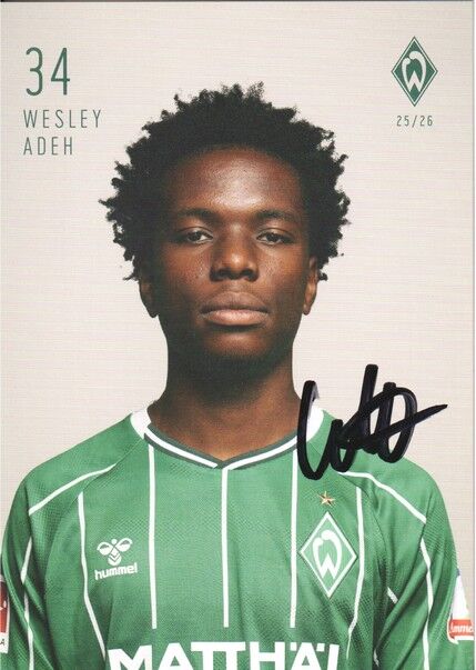 Autogramm Fussball | SV Werder Bremen | 2025 | Wesley ADEH