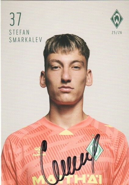 Autogramm Fussball | SV Werder Bremen | 2025 | Stefan SMARKALEV