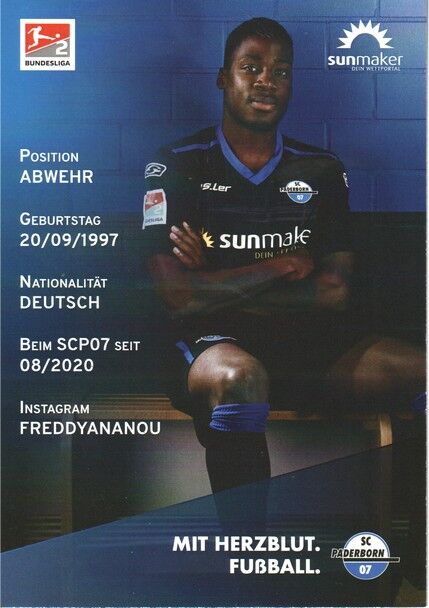 Autogramm Fussball | SC Paderborn 07 | 2020 | Frederic ANANOU