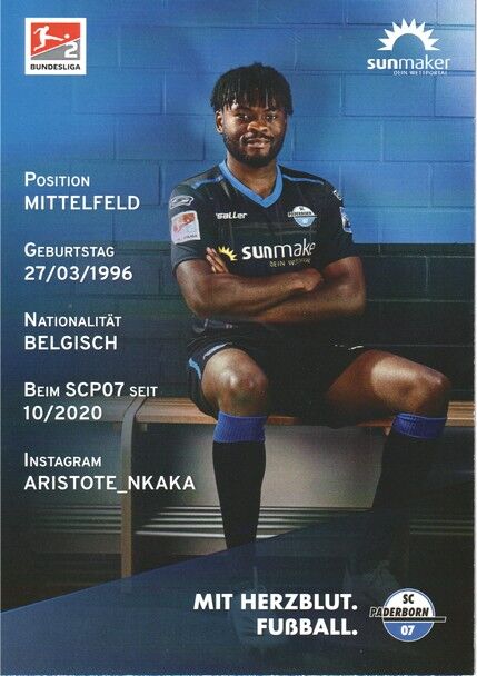 Autogramm Fussball | SC Paderborn 07 | 2020 | Aristote NKAKA