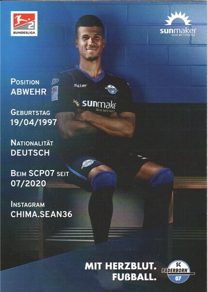 Autogramm Fussball | SC Paderborn 07 | 2020 | Chima OKOROJI