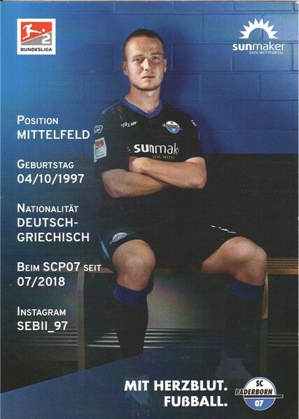 Autogramm Fussball | SC Paderborn 07 | 2020 | Sebastian VASILIADIS