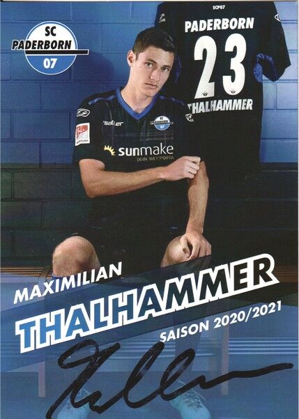 Autogramm Fussball | SC Paderborn 07 | 2020 | Maximilian THALHAMMER