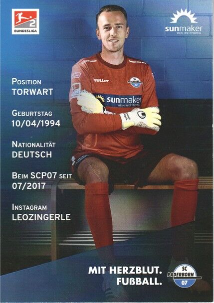Autogramm Fussball | SC Paderborn 07 | 2020 | Leopold ZINGERLE