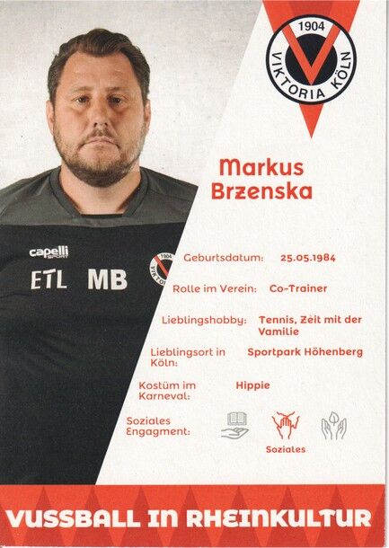 Autogramm Fussball | Viktoria Köln | 2022 | Markus BRZENSKA