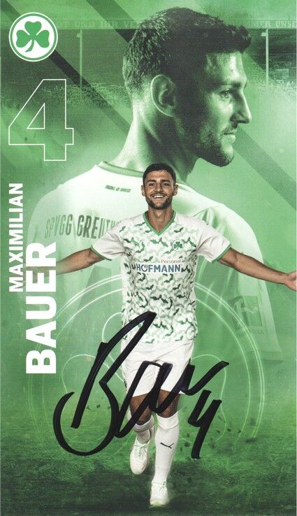 Autogramm Fussball | SpVgg Greuther Fürth | 2021 | Maximilian BAUER