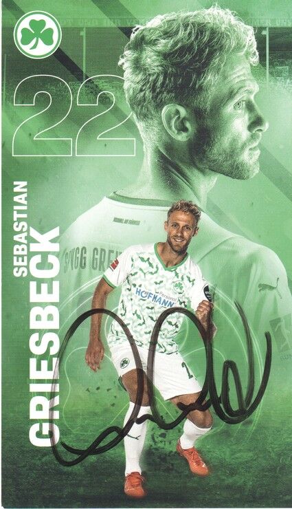 Autogramm Fussball | SpVgg Greuther Fürth | 2021 | Sebastian GRIESBECK