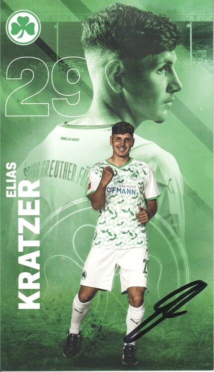 Autogramm Fussball | SpVgg Greuther Fürth | 2021 | Elias KRATZER