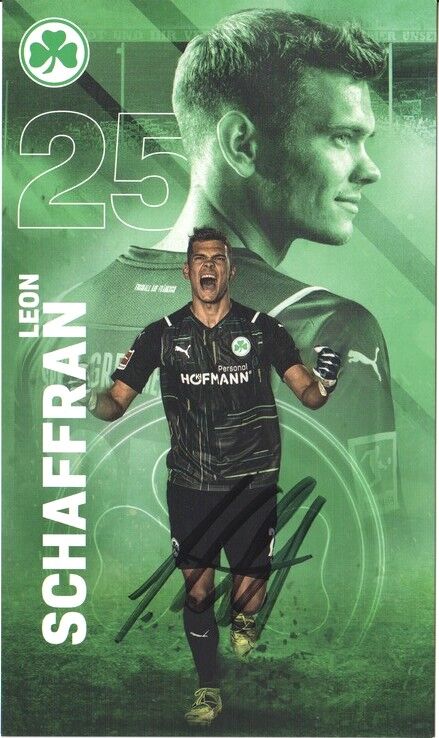 Autogramm Fussball | SpVgg Greuther Fürth | 2021 | Leon SCHAFFRAN