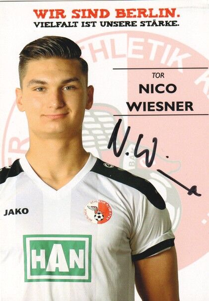 Autogramm Fussball | Berliner AK 07 | 2016 | Nico WIESNER